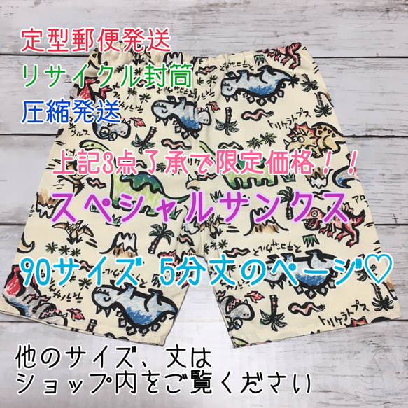 限定発送了承して頂ける方、お得です！！90サイズ 5分丈　送料無料 1枚目の画像