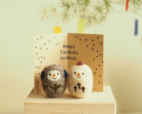 羊毛フェルト ガーランド 季節 夏 秋 七夕 ハロウィン 絵本 飾り