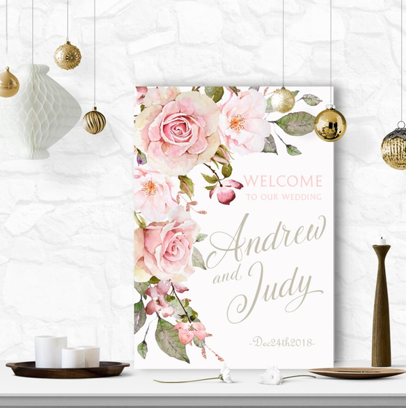 【セット】おそろいデザイン ウェルカムスペース <ウェルカムボード 受付サイン 芳名帳> ウェディング 結婚式 ピンク        Ω 人気・おすすめ｜安定人気・収納便利におすすめ 期間限定割引 配送追跡可 国内発送・メーカー保証対応