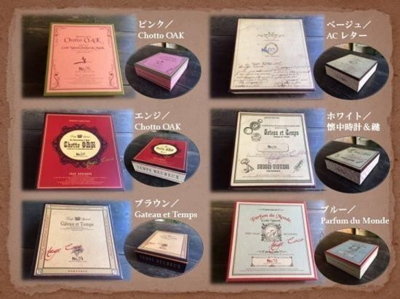 【ギフトBOX】オリジナルアンティーク調ギフトBOX（ブルー） 人気焼菓子詰め合わせ 5枚目の画像