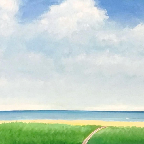 道の絵 海の絵 road A3 絵画 art iroiro 通販 10201538｜Creema