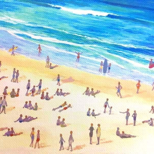 海の絵 bar beach 絵画 art iroiro 通販 5558061｜Creema(クリーマ)