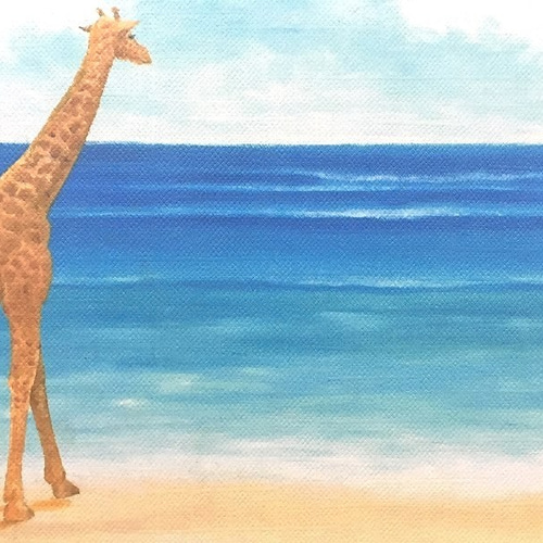 絵画　海　イラスト 水彩画 海の絵 風景画 世界で1枚 水彩 アート ヨット 船の絵