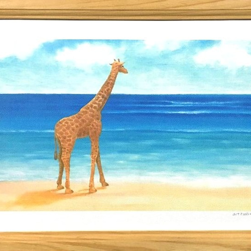 絵画　海　イラスト 海の絵 kirin 絵画 art iroiro 通販 5558327｜Creema(クリーマ)