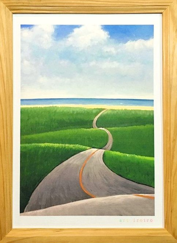 道の絵　海の絵　road 4枚目の画像
