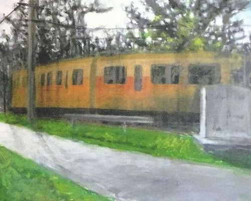 電車の絵 train 絵画 art iroiro 通販 5558496｜Creema(クリーマ)