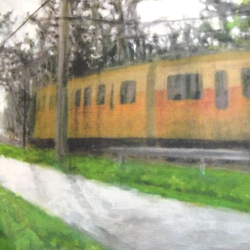 電車の絵 train 絵画 art iroiro 通販 5558496｜Creema(クリーマ)
