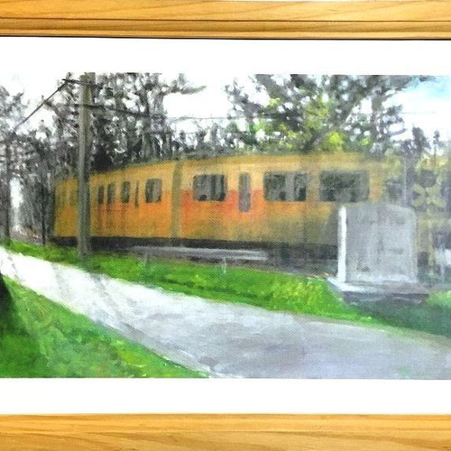 電車の絵 train 絵画 art iroiro 通販 5558496｜Creema(クリーマ)