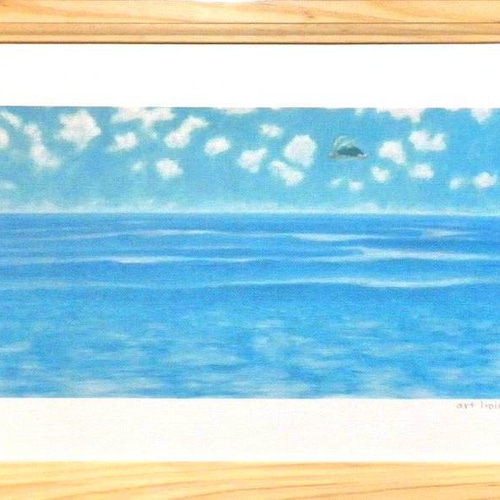 アクリル画 海 風景画 絵画 イラスト アート 海の絵の通販 by