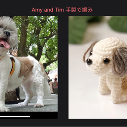 【客製專區】8公分寶貝毛孩-西施犬-手工編織鑰匙圈吊飾-寵物-Amy and Tim 手製で編み 第2張的照片