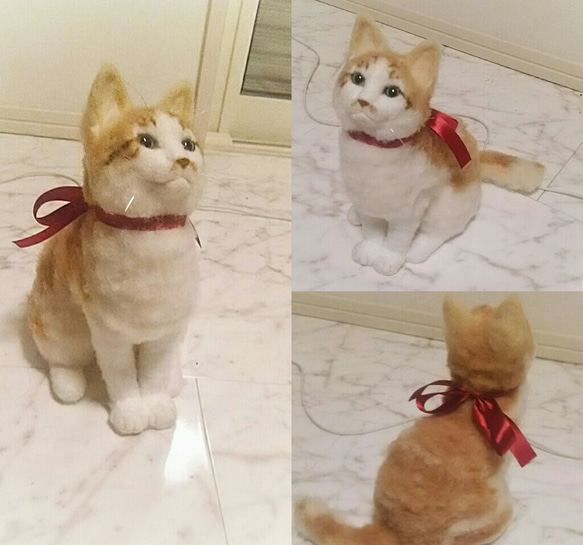 リアル☆羊毛フェルト ぬいぐるみ ねこちゃん わんちゃん ぬいぐるみ