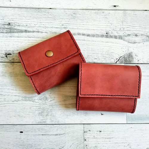 送料無料】ミニ財布（チョコ） 手のひらサイズ ボックス型小銭入れ