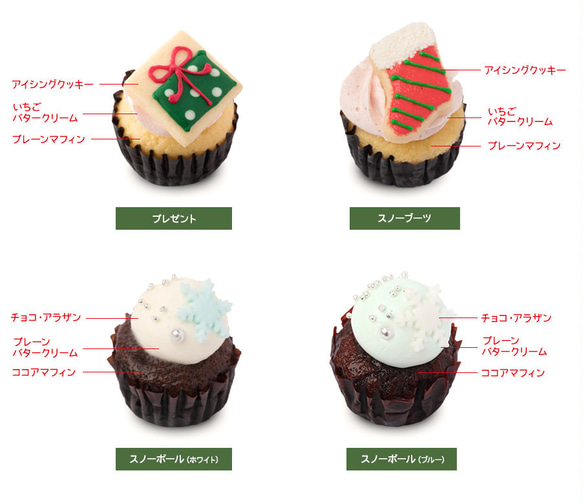 クリスマスカップケーキ１０個セット 5枚目の画像