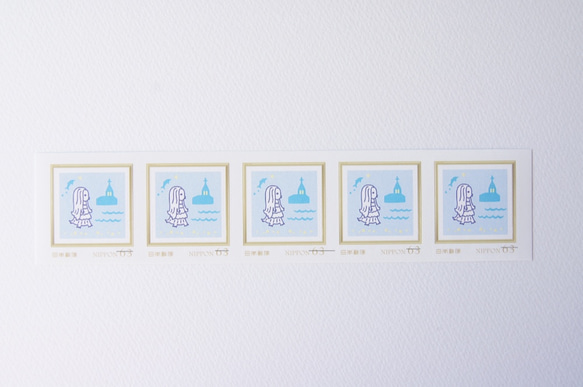 アマビエさま63円切手 5枚 「天草の海へ」 2枚目の画像
