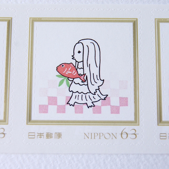 ※アマビエさま63円切手 20枚 （1シート）お祝い鯛！ 1枚目の画像