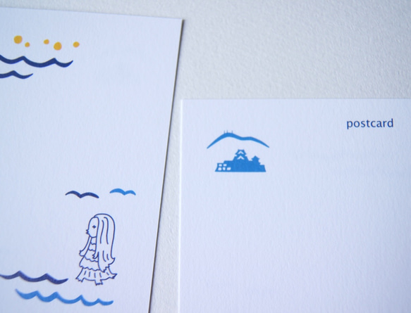 肥後の海のポストカードとアマビエさま切手セット 4枚目の画像