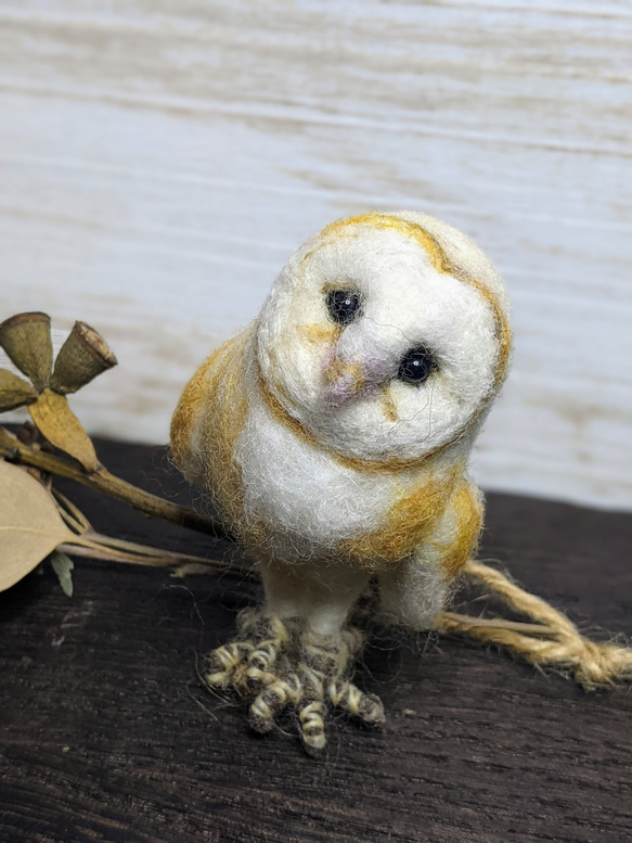 メンフクロウ07 羊毛フェルト 青工房seikobo 通販 11031015｜Creema