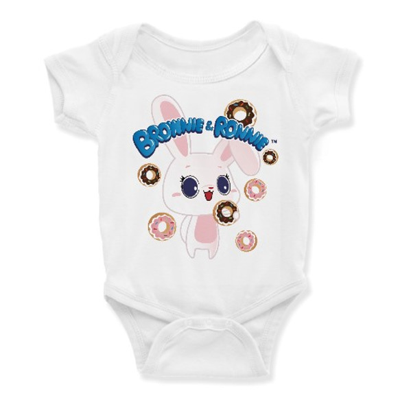 可愛動物小童BB嬰幼兒衣服 Baby Onesie - Yuki & Donuts Logo 第1張的照片