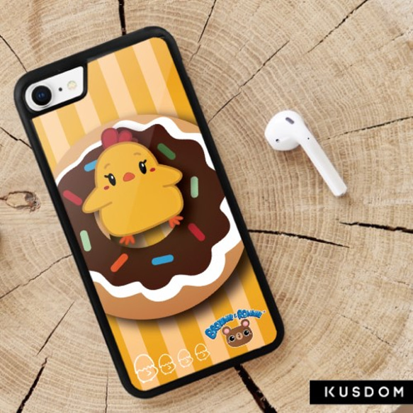 可愛動物手機殼 iPhone 8 Bumper Case - Chicky & Donut 第2張的照片