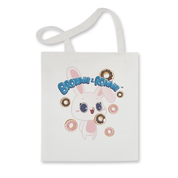 可愛動物休閒購物布袋 Tote Bag - Yuki & Donuts 第1張的照片