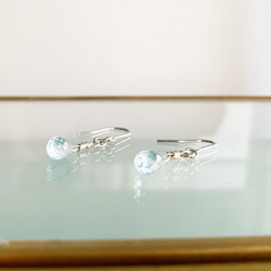【三月生日石】海藍寶石耳環/讓你想說好話的耳環 第1張的照片