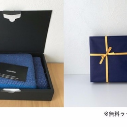 【綿：オールシーズン】手織りストール "Gocha-Blue" 5枚目の画像
