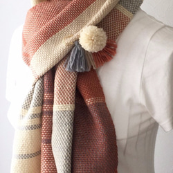 [Scarf pin / Brooch / Corsage] White & Orange Mix 第1張的照片