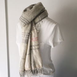 【寶貝羊駝和羊毛：秋冬春]中性：手工編織失速“灰混合” 第1張的照片