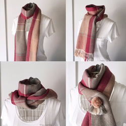 [Unisex Scarf] Red purple Mix 第2張的照片