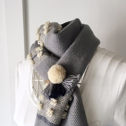 [Scarf pin / Brooch / Corsage] Light Gray Mix "9" 第1張的照片