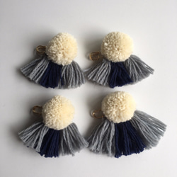 [Scarf pin / Brooch / Corsage] Light Gray Mix "9" 第7張的照片