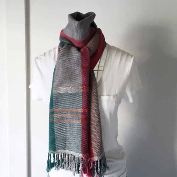 [Scarf] Green & Purple Mix 2 for unisex 第6張的照片