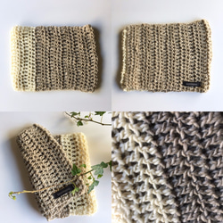 [ Snood & Neck Warmer] Brown & White 第4張的照片