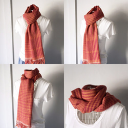 [Unisex Scarf] Orange& Purple Mix 第2張的照片