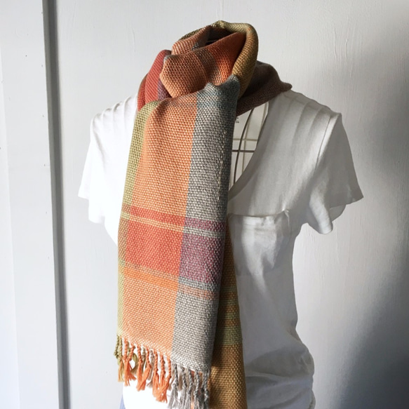 [Unisex Scarf] Orange Mix 第1張的照片