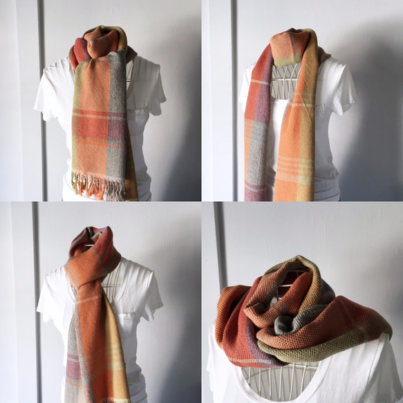 [Unisex Scarf] Orange Mix 第2張的照片