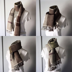 [Unisex Scarf] Gray & Brown 3 第2張的照片