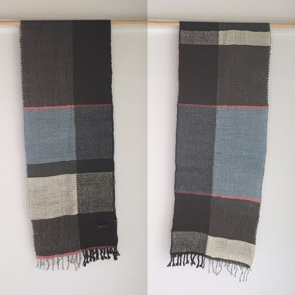 [Unisex Scarf] Brown & White Mix 第4張的照片