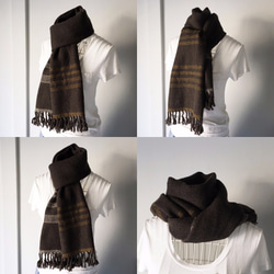 [Unisex Scarf] Dark Brown 第2張的照片