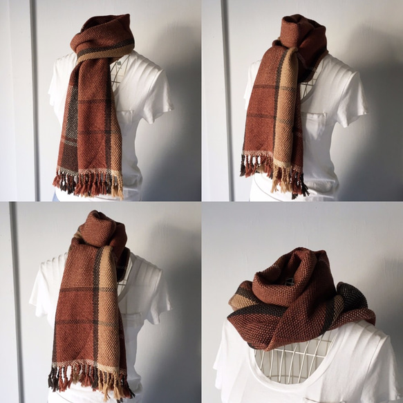 [Unisex Scarf] Brown Mix 第2張的照片