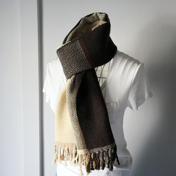 [Unisex Scarf] Deep Brown Mix 2 第1張的照片