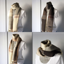 [Unisex Scarf] Deep Brown Mix 2 第2張的照片