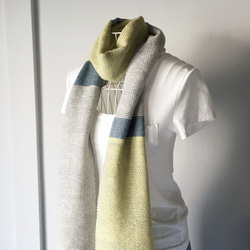 [Unisex Scarf] Yellow & Blue Mix 第1張的照片