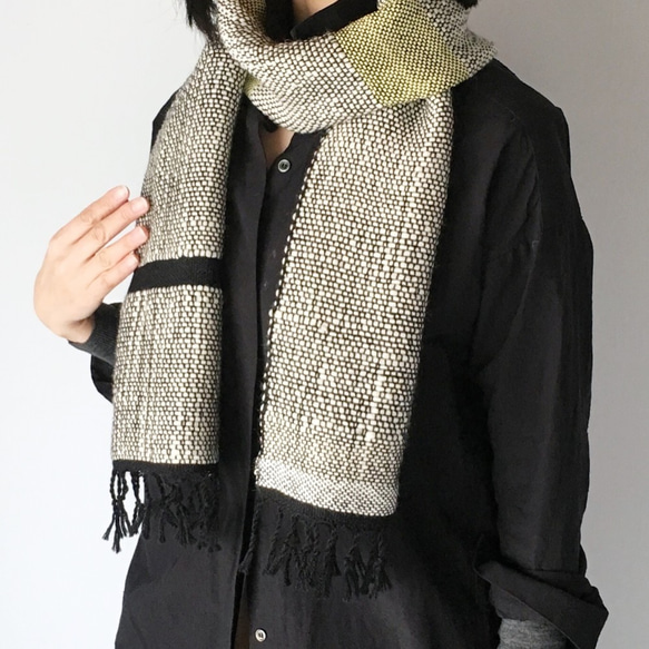 [Unisex Scarf] Black & White Mix 2 第1張的照片