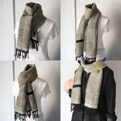 [Unisex Scarf] Black & White Mix 2 第2張的照片