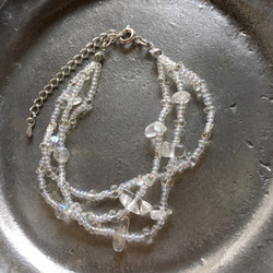 最小清晰的珠子·3蓮花手鐲 第2張的照片