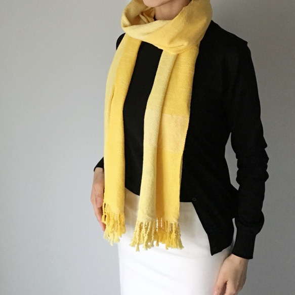 [Unisex Scarf] Yellow - All season available - 第1張的照片