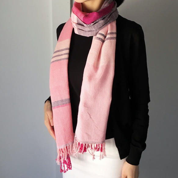 [Unisex Scarf] Pink Mix - All season available - 第2張的照片