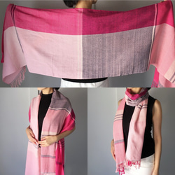 [Unisex Scarf] Pink Mix - All season available - 第3張的照片