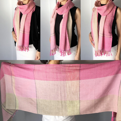 [Unisex Scarf] Pink Mix 2 - All season available - 第3張的照片